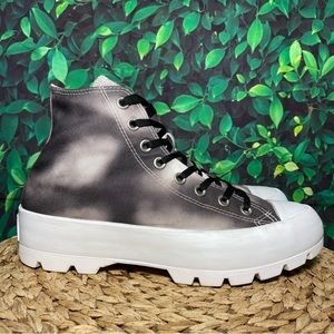 Converse ctas hi black white platform lift lugged grey